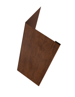 картинка Нащельник (для калиток и ворот) 25х35 жалюзи Milan, Tokyo, Palermo 0,45 Print Premium Golden Wood Fresh TwinColor (L2,5) Центр Кровли