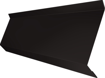 картинка Планка примыкания в штробу 60 Grand Line 0,5 Drap ТХ RR 32 темно-коричневый (3м) Центр Кровли