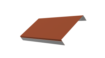 картинка Ламель обратная 150 забора жалюзи Texas 0,5 Satin Matt с пленкой RAL 8004 терракота Центр Кровли