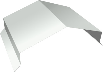 картинка Парапетная крышка угольная 200мм Grand Line 0,5 ПЭ слим с пленкой RAL 9003 сигнальный белый (2м) Центр Кровли