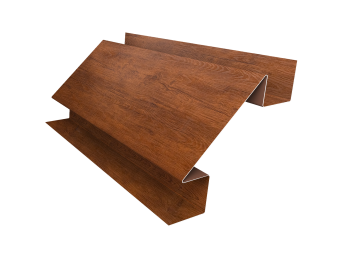 картинка Планка угла внутреннего сложного БХ new 0,45 Print Premium Golden Wood Fresh TwinColor (3м) Центр Кровли