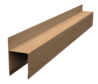 картинка Планка опорная составная внешняя для забора жалюзи Palermo 0,45 Print Elite Honey Wood TwinColor (2,5м) Центр Кровли