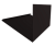 Планка примыкание верхнее к трубе фальц Grand Line 0,5 Velur X RAL 9005 черный (3м) Центр Кровли