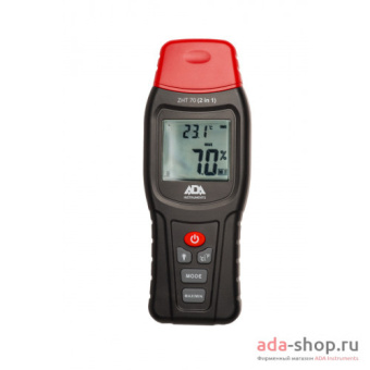 картинка Измеритель влажности и температуры ADA ZHT 70 контактный 2в1 (древесина, стройматериалы, температура воздуха) Центр Кровли
