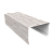 Крышка для забора из сайдинга (Квадро брус, Вертикаль) 0,45 Print Elite Snow Wood TwinColor (2,54м) Центр Кровли