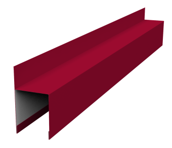 картинка Планка опорная составная внешняя для забора жалюзи Palermo 0,45 PE RAL 3003 рубиново-красный (1,8м) Центр Кровли