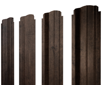 картинка Штакетник П-образный B фигурный 0,45 Print-Double Premium Antique Wood Центр Кровли
