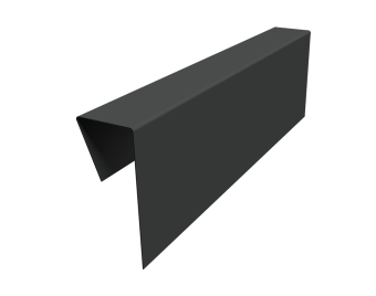 картинка Планка приемная оконная фибросайдинга 0,45 PE-Double с пленкой RAL 7016 антрацитово-серый (2м) Центр Кровли