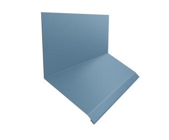 картинка Планка примыкание верхнее к стене фальц Grand Line 150х130х20 0,45 Drap TX RAL 5024 пастельно-синий (2м) Центр Кровли