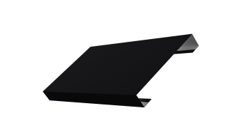 картинка Ламель лицевая 125 забора жалюзи Texas 0,45 Drap RAL 9005 черный Центр Кровли