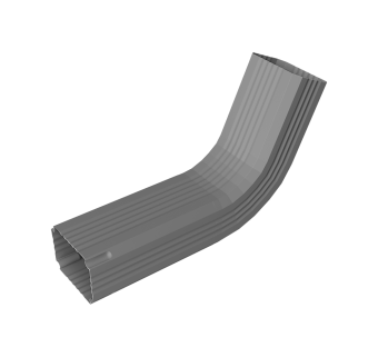 картинка Колено трубы гофрированное Vortex Lite 76х102мм PE RAL 7004 сигнальный серый Центр Кровли