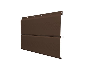 картинка Софит ЭкоБрус с перфорацией 0,345 Grand Line 0,5 Satin Matt RAL 8017 шоколад Центр Кровли