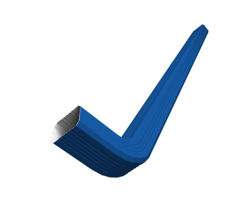 картинка Труба гофрированная Vortex Lite 76х102х3000мм с коленом PE RAL 5005 сигнальный синий Центр Кровли