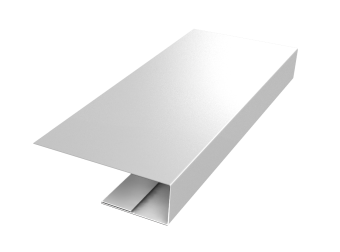 картинка J-Профиль 12мм 0,45 PE-Double с пленкой RAL 9003 сигнальный белый (3м) Центр Кровли