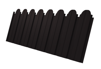 картинка Профнастил C10B фигурный 0,5 Satin Matt RAL 9005 черный Центр Кровли