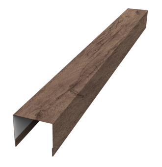 картинка Стойка боковая крепежная для забора жалюзи Palermo 0,45 Print Premium Almond Wood Fresh (2,5м) Центр Кровли