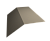 Планка конька плоского 190х190 0,5 Satin с пленкой RAL 1015 светлая слоновая кость (3м) Центр Кровли