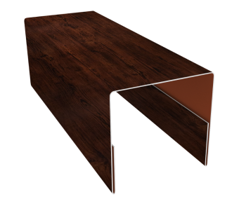 картинка Планка П-образная заборная 20 0,4 Print Premium Cherry Wood Fresh TwinColor (2м) Центр Кровли