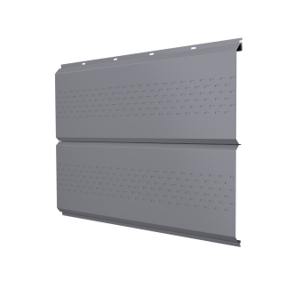 картинка Софит ЭкоБрус new c перфорацией 0,45 PE с пленкой RAL 7004 сигнальный серый Центр Кровли