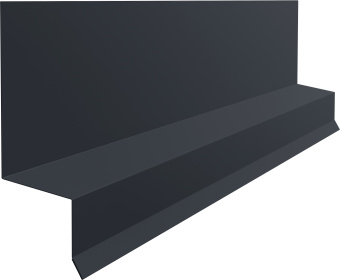 картинка Отлив верхний фальц Grand Line 0,5 Полидэкстер RAL 7024 мокрый асфальт (3м) Центр Кровли