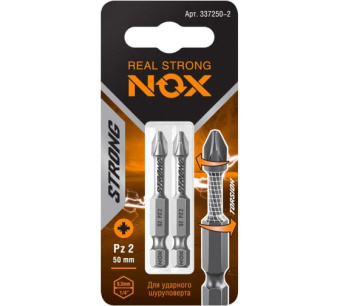 картинка Бита торсионная Nox Strong Pz2х50мм E6,3 2 штуки карта (337250-2) Центр Кровли