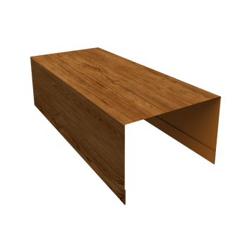 картинка Крышка для забора из сайдинга ЭкоБрус 0,45 Print Elite Golden Wood TwinColor (3м) Центр Кровли