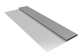 картинка Планка стартовая БХ new 0,5 Satin с пленкой RAL 9006 бело-алюминиевый (2м) Центр Кровли