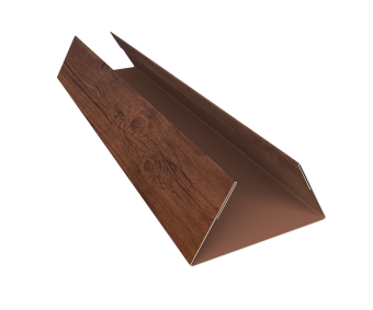 картинка Планка стыковочная составная нижняя 0,4 Print Premium Cherry Wood Fresh TwinColor (3м) Центр Кровли