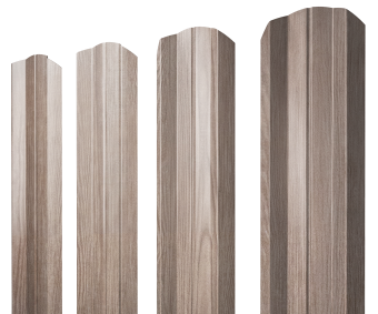 картинка Штакетник М-образный А фигурный 0,45 Print Elite White Wood TwinColor Центр Кровли