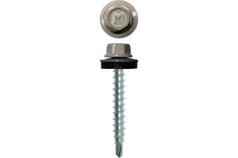 фото Саморез кровельный Daxmer 4,8х35 (250шт) сверло №1 RAL 1013 Центр Кровли картинка Саморез кровельный Daxmer 4,8х35 (250шт) сверло №1 RAL 1013 Центр Кровли