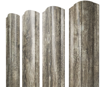 картинка Штакетник Круглый фигурный 0,45 Print Elite Nordic Wood TwinColor Центр Кровли