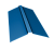 Планка конька прямоугольного 150х30х150 0,5 Satin с пленкой RAL 5005 сигнальный синий (2м) Центр Кровли