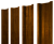 Штакетник П-образный В с прямым резом 0,45 Print-Double Premium Golden Wood Intense F Центр Кровли