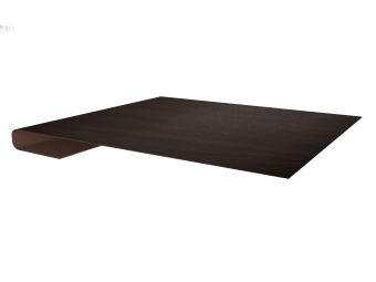 картинка Планка завершающая 0,45 Print Elite Coffee Wood TwinColor (2м) Центр Кровли