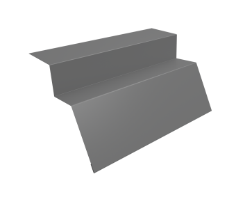 картинка Планка карнизная для металлочерепицы квинта Uno 0,5 Satin с пленкой RAL 9006 бело-алюминиевый (3м) Центр Кровли