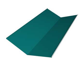 картинка Планка ендовы нижней 300х300 0,45 PE с пленкой RAL 5021 водная синь (2м) Центр Кровли