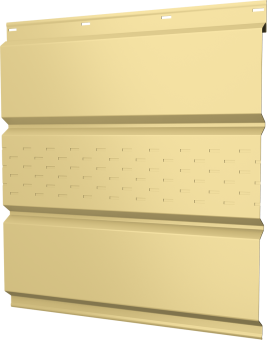 фото Софит металлический Классик Grand Line центральная перфорация 0,4 PE с пленкой RAL 1014 слоновая кость Центр Кровли картинка Софит металлический Классик Grand Line центральная перфорация 0,4 PE с пленкой RAL 1014 слоновая кость Центр Кровли