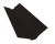 Планка ендовы верхней фигурной 100x100 0,5 Drap RAL 9005 черный (3м) Центр Кровли