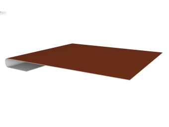 картинка Планка завершающая 0,5 Satin с пленкой RAL 3009 оксидно-красный (2м) Центр Кровли
