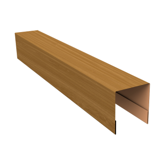 картинка Планка боковая для забора из сайдинга (Блок-хаус new) 0,45 Print Elite Honey Wood TwinColor (2,06м) Центр Кровли