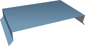 картинка Парапетная крышка прямая 390мм Grand Line 0,45 Drap ТХ RAL 5024 пастельно-синий (2м) Центр Кровли