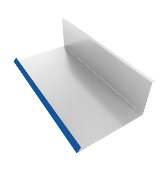 картинка Планка примыкания нижняя к трубе 130х240 0,5 Satin с пленкой RAL 5005 сигнальный синий (3м) Центр Кровли
