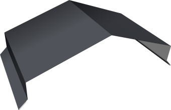 картинка Парапетная крышка угольная 250мм Grand Line 0,5 Полидэкстер RAL 7024 мокрый асфальт (3м) Центр Кровли