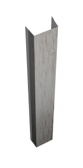 картинка Крепежная планка нижняя Texas 0,45 Print Elite Snow Wood TwinColor (1,8м) Центр Кровли