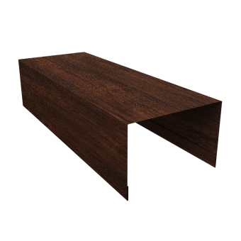 картинка Крышка для забора из сайдинга (Квадро брус, Вертикаль) 0,45 Print-Double Premium Cherry Wood Dark F (3м) Центр Кровли