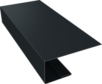 картинка J-Профиль 18мм Grand Line 0,5 Полидэкстер TwinColor RAL 7016 антрацитово-серый (2м) Центр Кровли