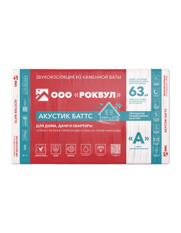 картинка Утеплитель RockWool Акустик Баттс 1000х600х50 (6м2/0,3м3; 20 упаковок на поддоне) Центр Кровли