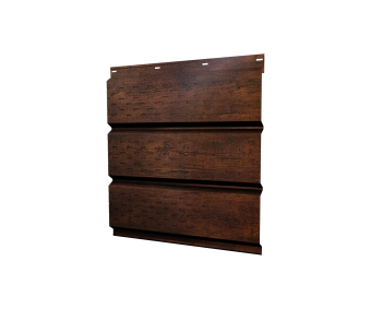 фото Софит металлический полная перфорация 0,4 Print Premium с пленкой Cherry Wood Dark FTC Центр Кровли картинка Софит металлический полная перфорация 0,4 Print Premium с пленкой Cherry Wood Dark FTC Центр Кровли