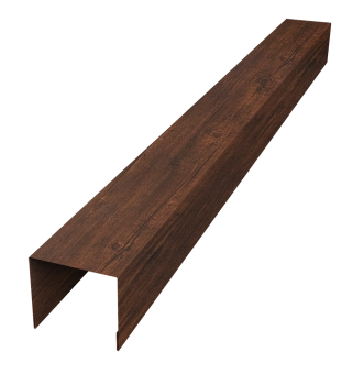 картинка Стойка боковая крепежная для забора жалюзи Palermo 0,45 Print-Double Premium Cherry Wood Dark F (3м) Центр Кровли