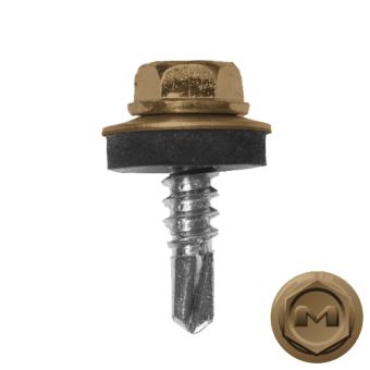 картинка Саморез по металлу Daxmer 5,5х19 (250шт) сверло №3 RAL 1011 Центр Кровли